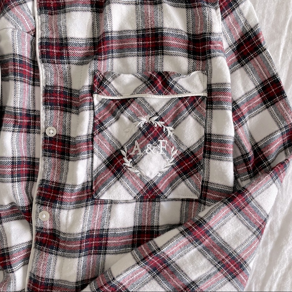 A&F flannel pajama top